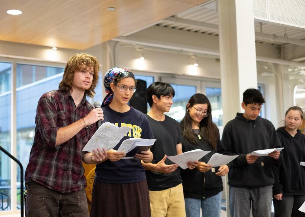 Students perform at Poetry Without Borders