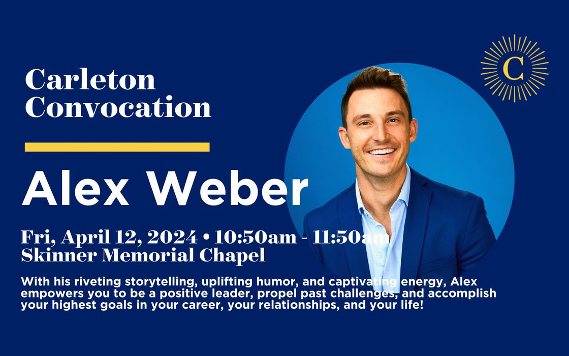 Convocation with Alex Weber Fri, April 12, 2024 • 10:50am - 11:50pm (13h) • Skinner Memorial Chapel