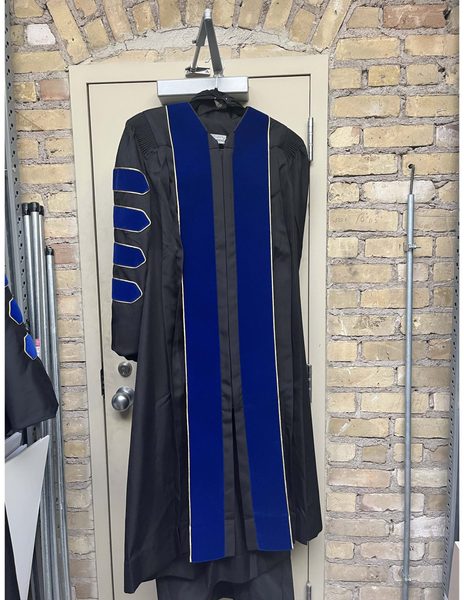 Full black with blue/gold trim (size 51)