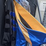 Blue and gold hood