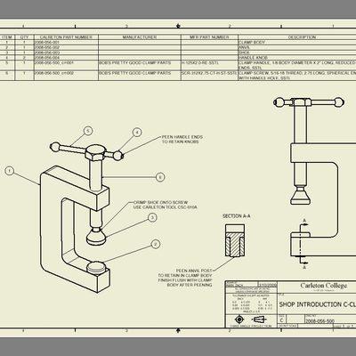 Assembly Drawing of the Clamp