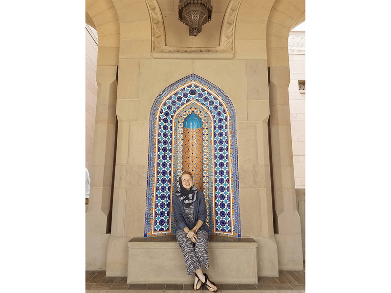 Grace Babbs '18 in Oman