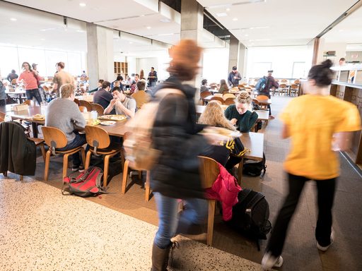 Lunchtime in the Language & Dining Center cafeteria