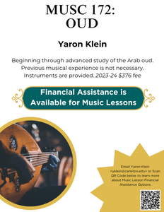 Course poster for MUSC 172: Oud