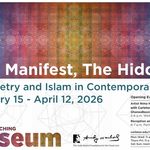 Gallery event poster; the manifest, the hidden
