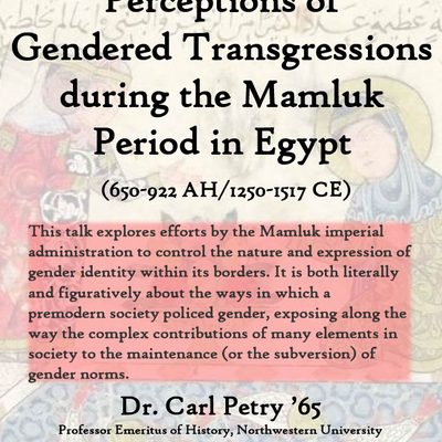 Perceptions of Gendered Transgressions during the Mamluk Period in Egypt event poster