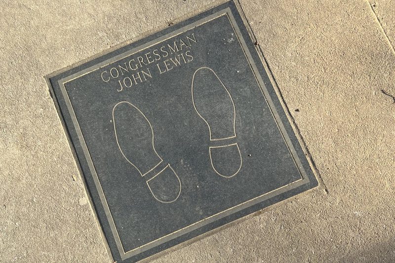 John Lewis' footprints