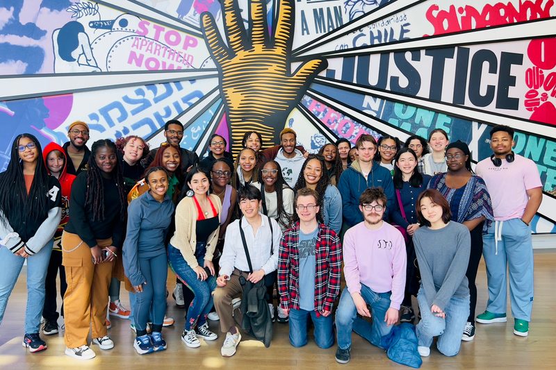 Carleton students at the National Center for Civil and Human Rights in Atlanta, GA