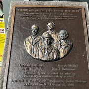 bronze plaque commemorating the 