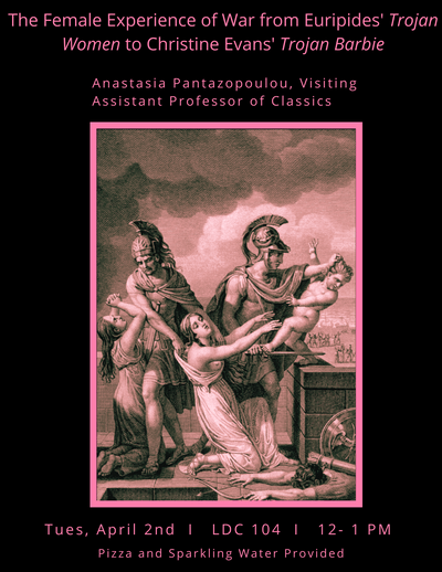 event flyer in pink and black