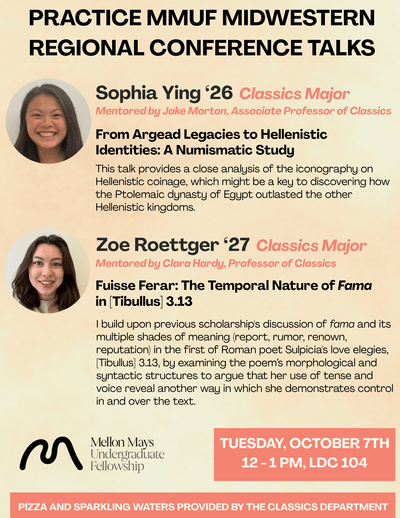 Practice MMUF Talks on 10/07 in LDC 104, from 12 to 1 pm