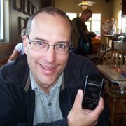 Professor Jeff Ondich with smart phone