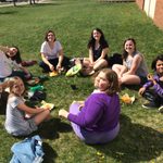 Taking Women Circle outside in the beautiful springtime weather.