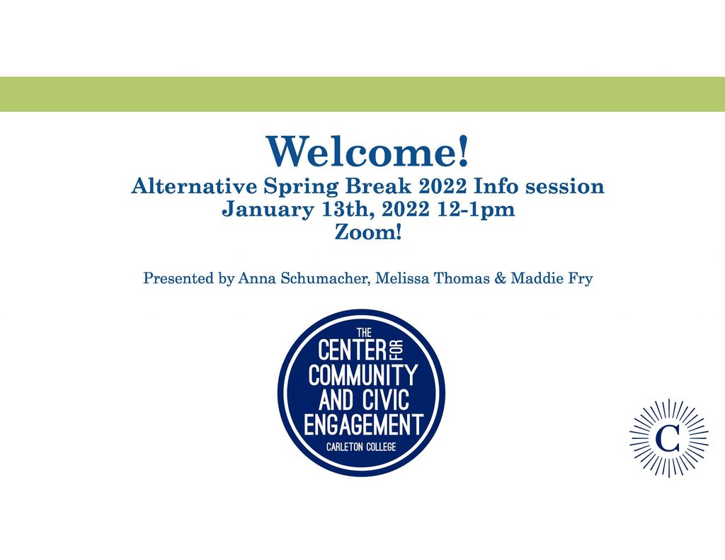 Information Session for Alternative Spring Breaks Cover