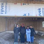 Students at Habitat for Humanity site build in Faribault