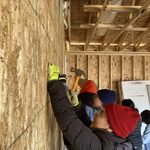 Students hammer nails for Habitat for Humanity