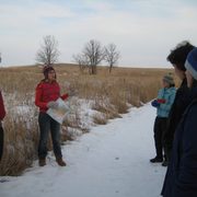 Katie Blanchard '10 leads a field trip for the Student Naturalists.