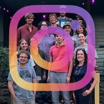 Sustainability assistants with an Instagram logo superimposed over the photo