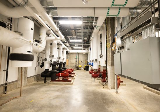 Carleton College geothermal space