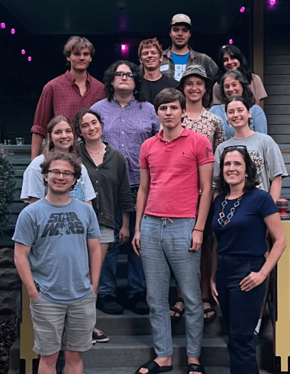 group photo on outdoor steps