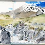 Tongariro - a Studio Art in the South Pacific student sketchbook except