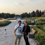 2 people on a walking path