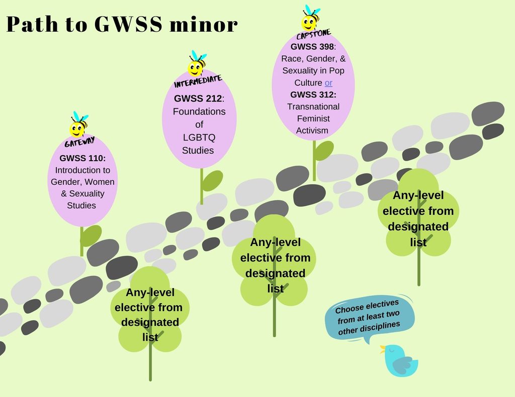 Infographic of the requirements for the GWSS minor.