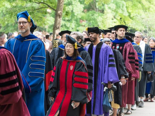Faculty procession at Commencement