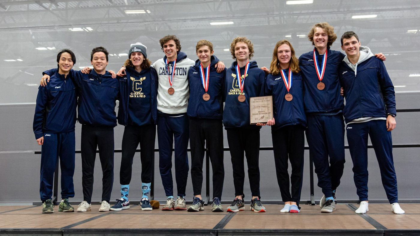 teammates wearing medals