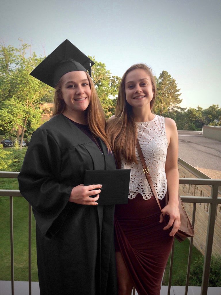 a graduate and her sister