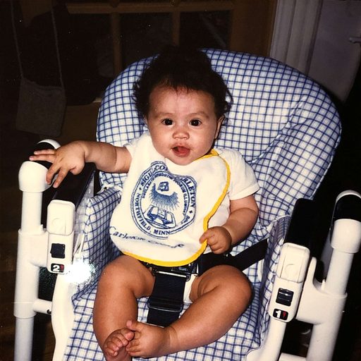baby wearing a bib