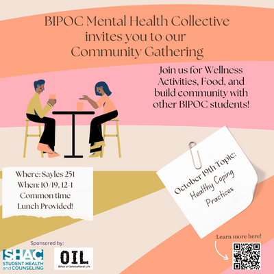 BIPOC Mental Health Collective Gathering Poster