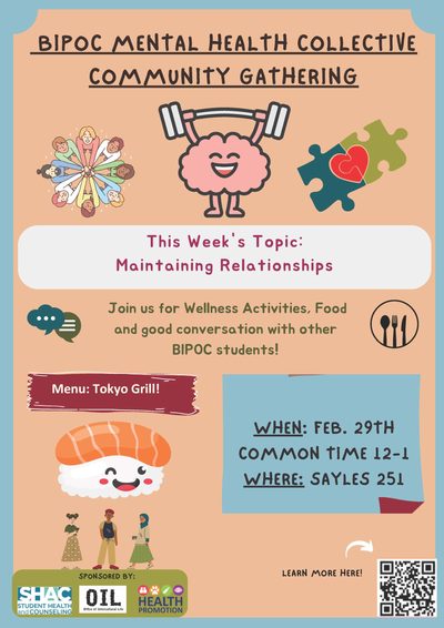 BIPOC Mental Health Collective Event Poster