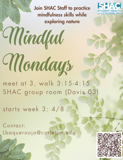 Mindful Mondays Therapy Group Poster