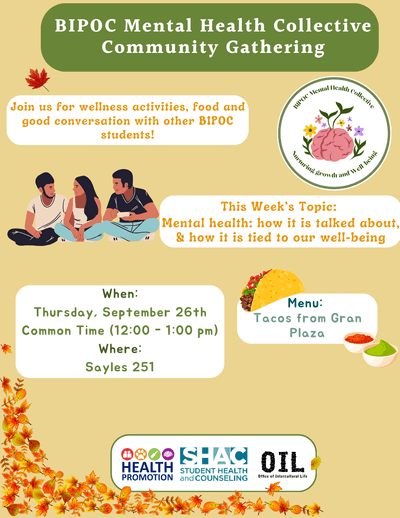 BIPOC Mental Health Collective Event Poster