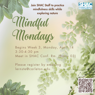 Mindful Mondays Therapy Group Poster