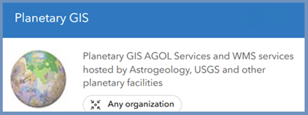 Planetary GIS at ArcGIS Online