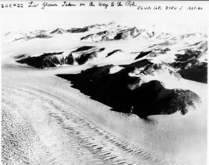 Liv Glacier,aerial photo taken on Byrd's flight to the Pole, November 1929.