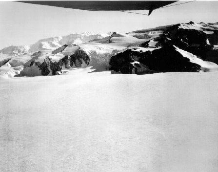 Aerial photograph; Mt. Nansen in the background.