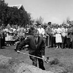 Breaking ground for Olin Hall, May 10, 1960.