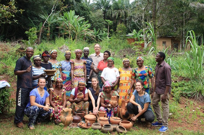 group photo on study abroad trip to Africa