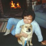 Mariko with her dog Yuuta