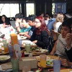 Students gather for weekly Japanese Table lunch.