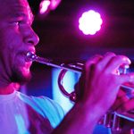 performer playing trumpet