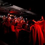 students cheer on band