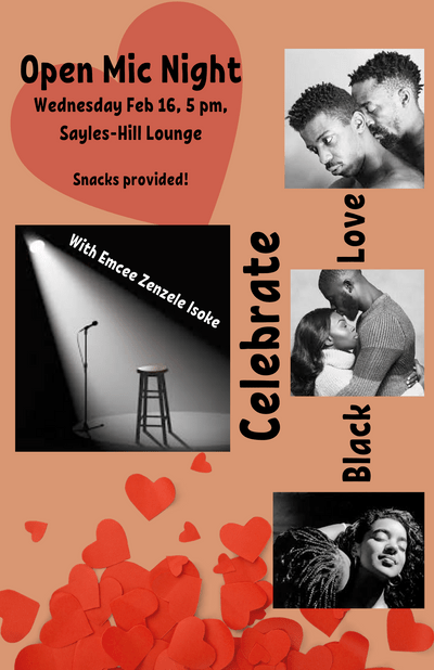 Poster for Open Mic night