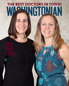 Ashley (left) and Emily (right) named Washingtonian Top Doctors in November 2019