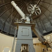 Carleton's 22-foot Brashear Refractor telescope, located in the Goodsell Observatory.