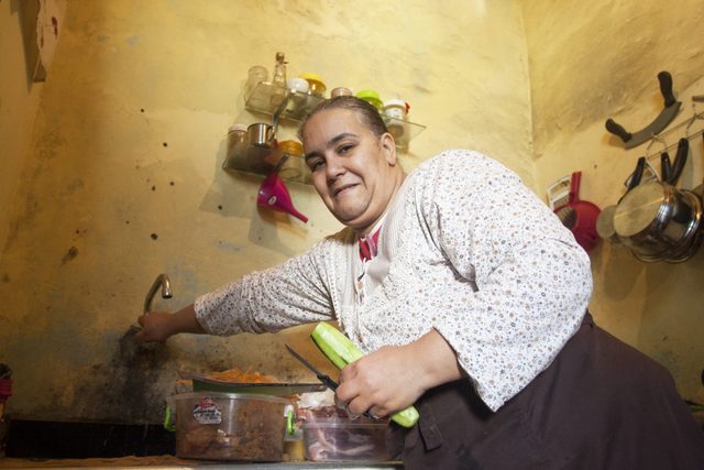 Sanae in her kitchen in the Rabat Medina.