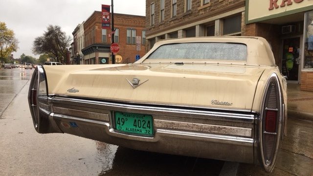 1970s Cadillac, license plates from Alabama.